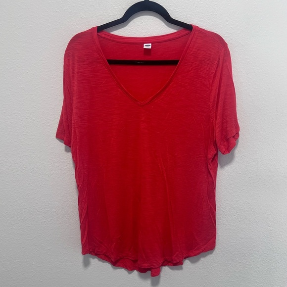 Old Navy Tops - Old Navy Coral Plus Size V-neck T-shirt Size XL